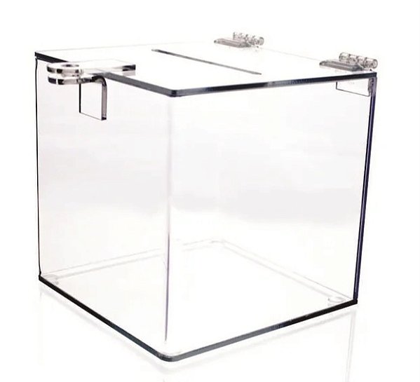 Urna em acrilico 13x13x13cm