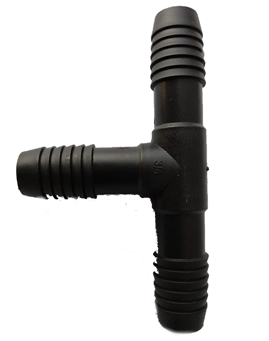 Te Triplo Para Mangueiras De 3/4 Pol Pct C/ 25 Unid Preto