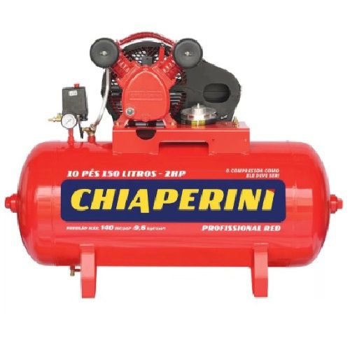 COMPRESSOR 10 RCH 150L RED COM MOTOR MONOFASICO CHIAPERINI