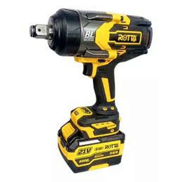 CHAVE IMPACTO 3/4 A BATERIA 1600NM 21V/4AH LI-ON-2 BATERIAS BRUSHLESS ROTTA