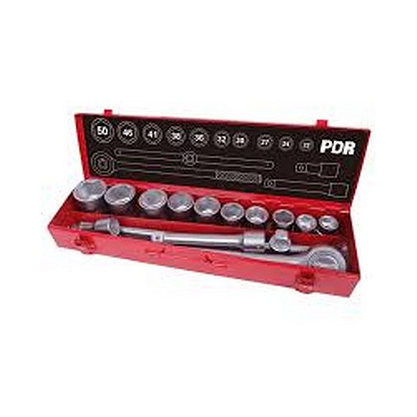JOGO SOQUETE 3/4" SEXTAVADO 22-50MM 14PCS PDR