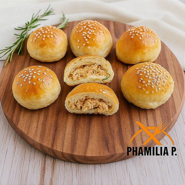 MINI PÃO DE BATATA C/ FRANGO E REQUEIJÃO 1 KG
