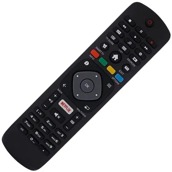 Controle Remoto Compatível com TV Philips 55PUG6102 com Netflix (Smart TV)