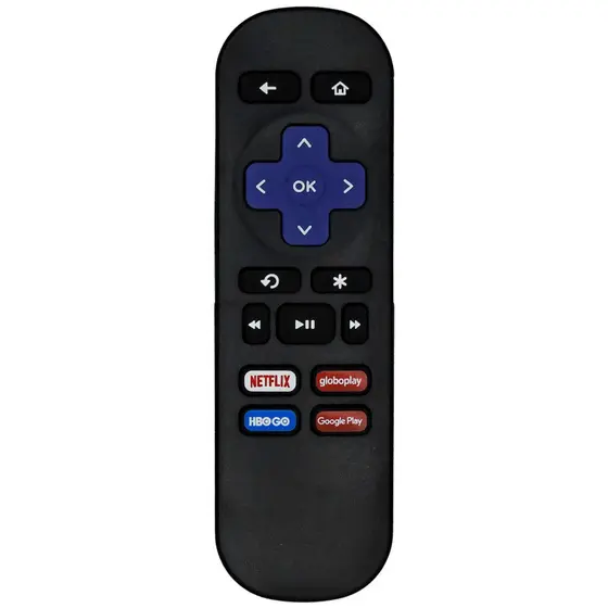 Controle Remoto Compatível com Receptor Aoc Roku Streaming Hbo Netflix