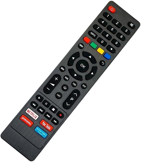 Controle Remoto TV  PHILCO BRITÂNIA Smart TV LCD LED 4K com Netflix Youtube Globoplay Prime