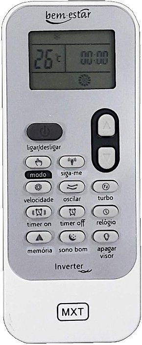Controle Remoto para Ar Condicionado Consul Bem Estar Inverter