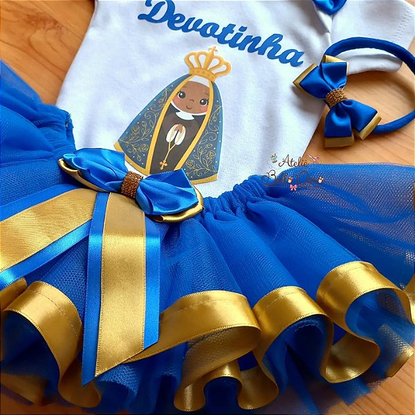 Conjunto tutu Devotinha Nossa Senhora Aparecida Consagração