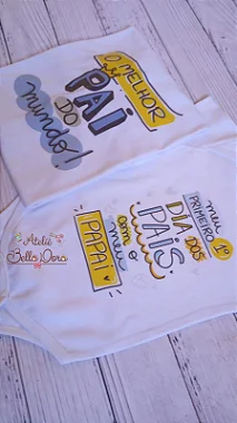 Kit camiseta dia dos pais - camiseta Adulto e body Bebê Menino