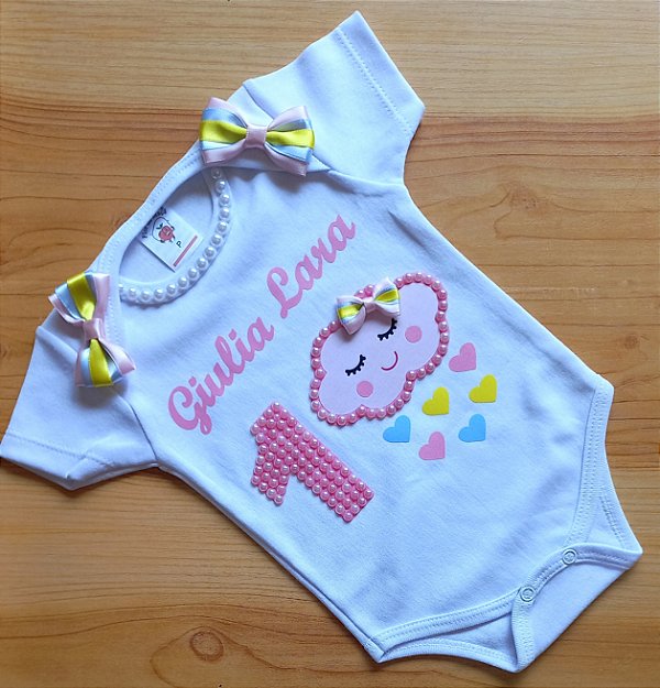 Body Chuva de amor Nuvem Menina