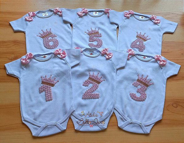 Kit 6 bodys Princesa Luxo