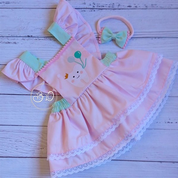 Romper Vestidinho Meu primeiro dentinho