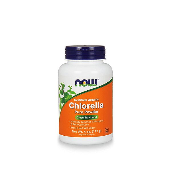 Chlorella Pura em Pó 113g - Now Foods