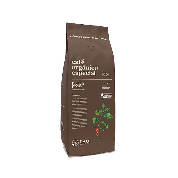 Café Orgânico Especial Torrado e Moído (Prensa Francesa) 500g - IAO