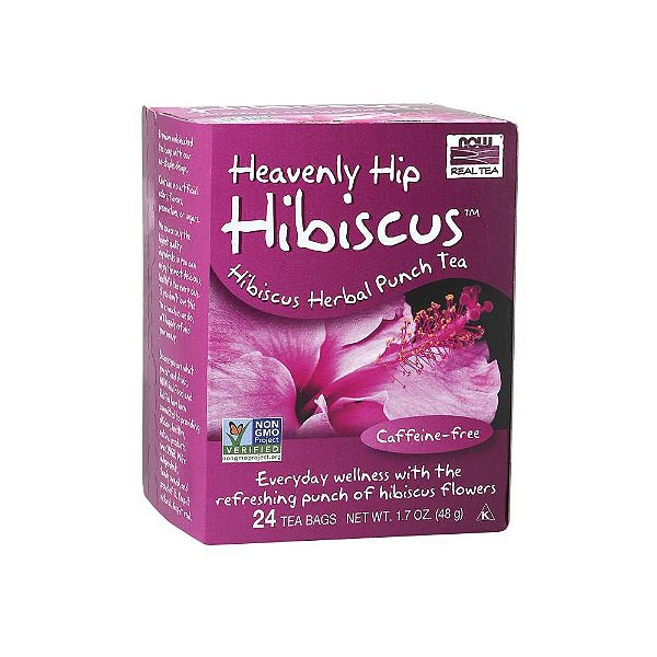 Chá Heavenly Hip Hibiscus 24 sachês - Now Foods