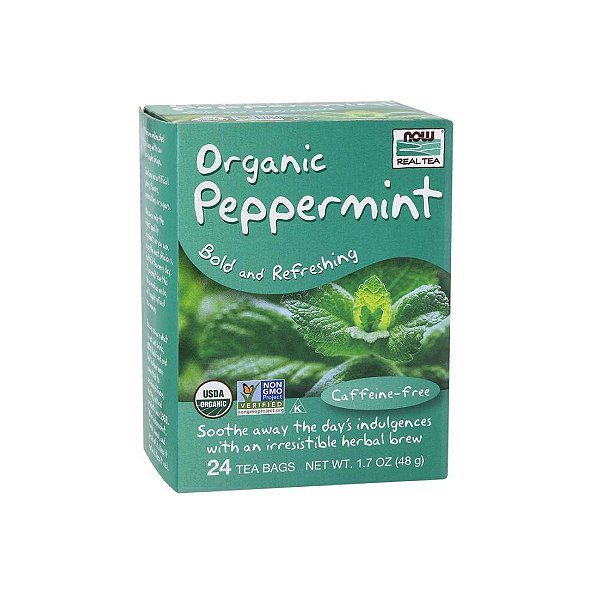 Chá Organic Peppermint 24 sachês - Now Real Tea