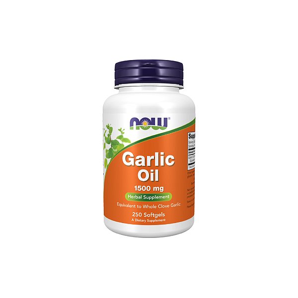 Garlic Oil 1500mg (Óleo de alho) 250 Cápsulas Gelatinosas - Now Foods