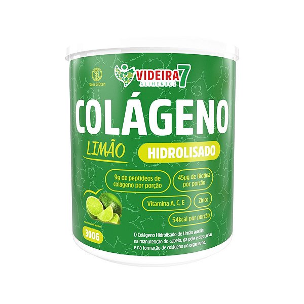 Colágeno Hidrolisado c/ VIT E MIN + BIOTINA Limão 300g - Videira 7
