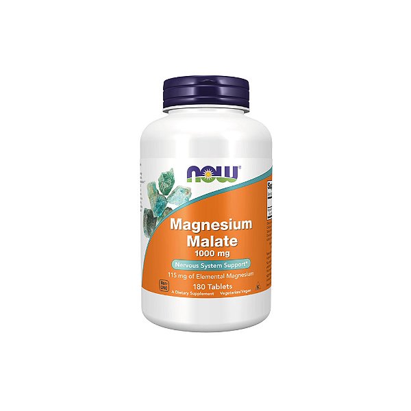Magnésio Malato 1000mg 180 Tabletes - Now Foods