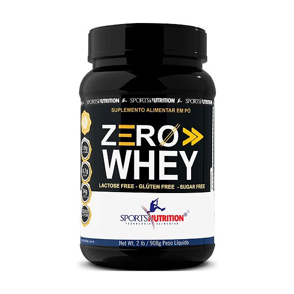 Whey Protein Zero Lactose, Glúten e Açúcar 908g - Sports Nutrition