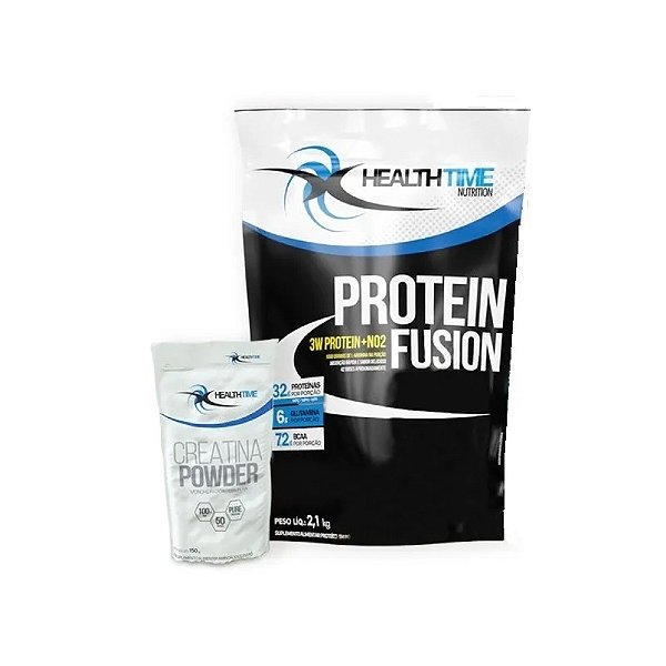 3W Protein Fusion 2,1kg + Creatina Powder 150g - Healthtime