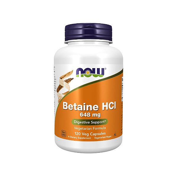 Betaine (Betaína) HCL 648mg - Now Foods