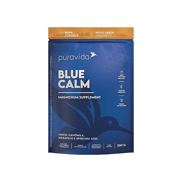 Magnésio + Inositol Blue Calm 250g sabor Maracujá - Puravida