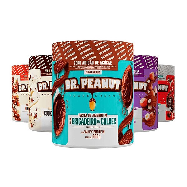 Kit 2x Pasta de Amendoim com Whey 650g cada - Dr Peanut - BH Suplementos