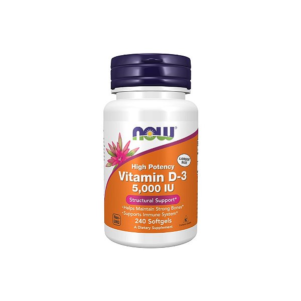 Vitamina D-3 5,000 UI 240 Softgels - Now Foods