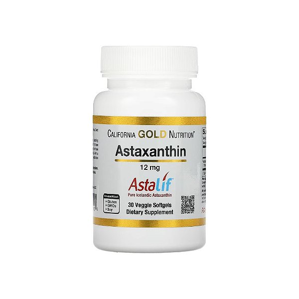 Astaxanthin (Astaxantina) 12mg Astalif 30 Cápsulas - California Gold Nutrition
