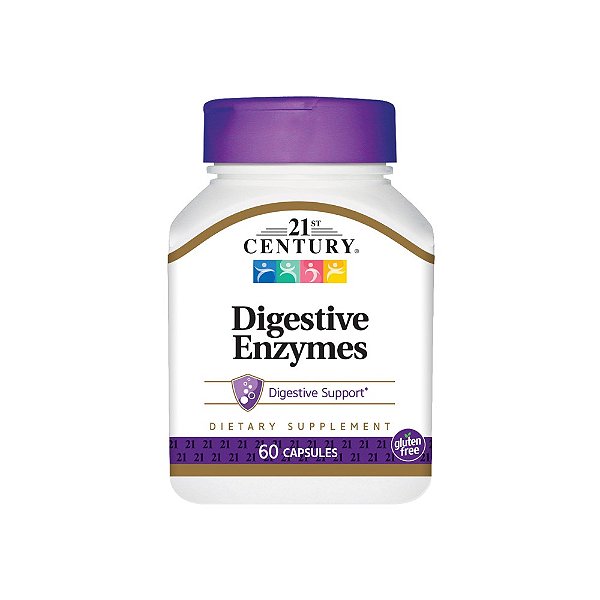 Digestive Enzymes (Enzimas Digestivas) 60 Cápsulas - 21st Century