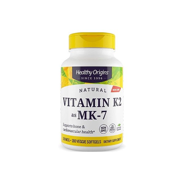 Vitamina K2 Mk7 100mcg 180 Cápsulas - Healthy Origins