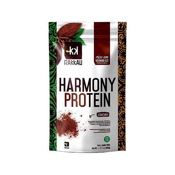 Mix de Proteínas Veganas Harmony Protein em Pouch de 600g - Rakkau