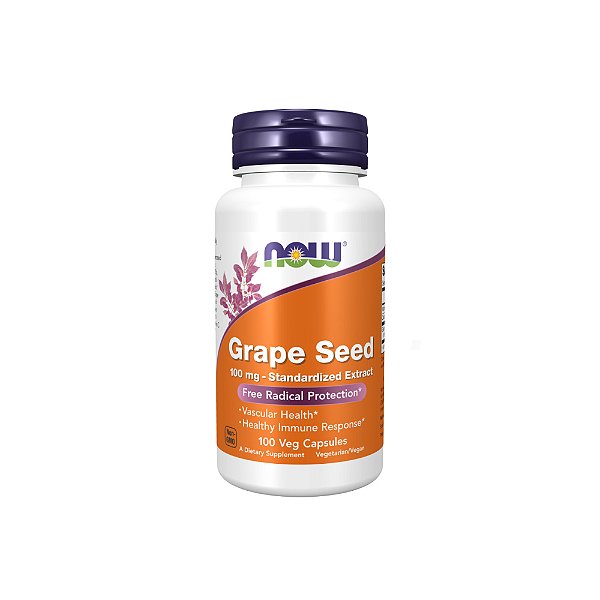 Grape Seed 100mg (Extrato de semente de Uva) 100 Veg Cápsulas - Now Foods