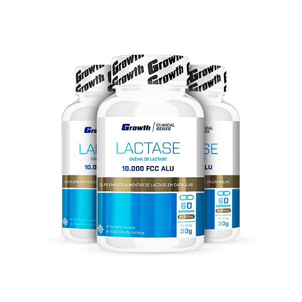 Lactase 10.000 FCC 60 Cápsulas - Growth Supplements