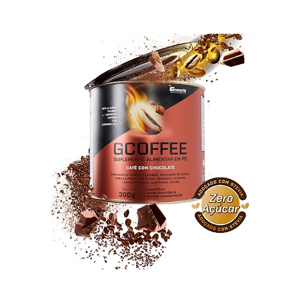 GCOFFEE Café com Chocolate 300g - Growth Supplements