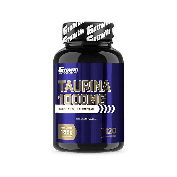 Taurina 1000mg 120 Comprimidos - Growth Supplements