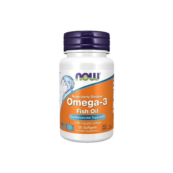 Molecularly Distilled Omega-3 1000mg 30 Softgels - Now Foods