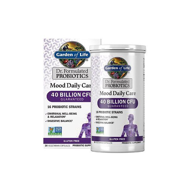 Dr. Formulated Probiotics Mood Daily Care 40 Billion CFU 30 Veg Cápsulas - Garden of life