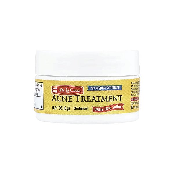 Pomada de Enxofre para Acne Potência Máxima 6g - De La Cruz