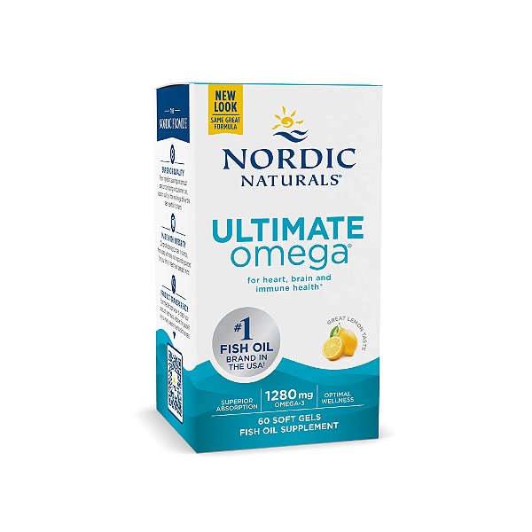 Ultimate Omega 1280mg 60 Cápsulas Sabor Limão - Nordic Naturals