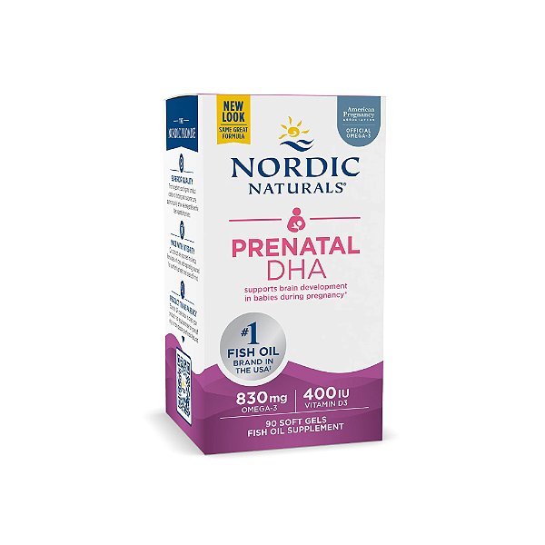 Prenatal DHA 830mg +400 IU D3 90 Softgels - Nordic Naturals