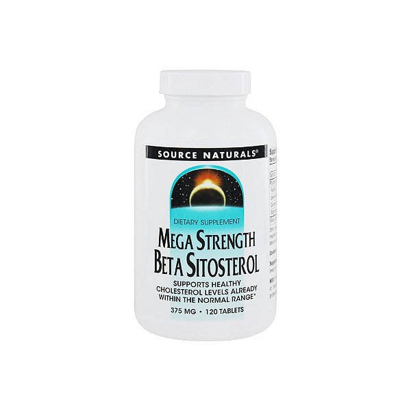 Beta Sitosterol 375mg Mega Potência  120 Tabletes - Source Naturals