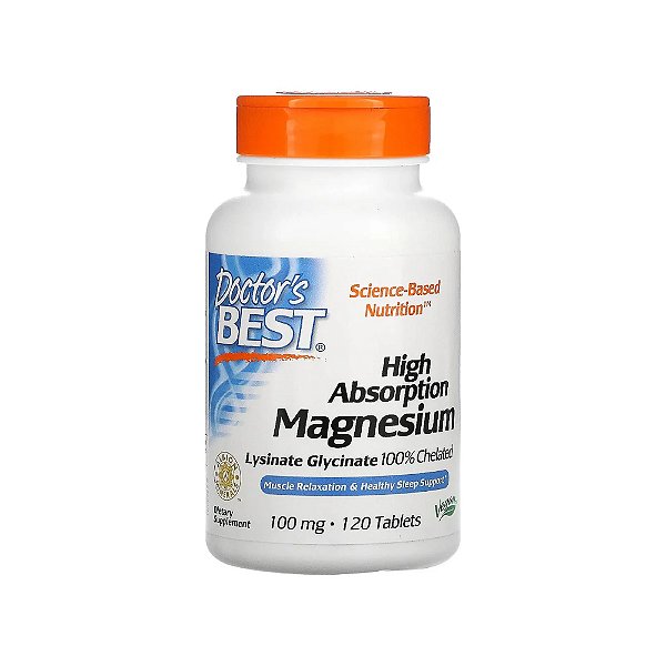 Magnésio de alta absorção 100mg 120 Tabletes - Doctor´s Best