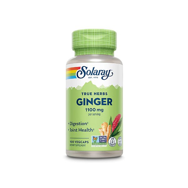 Ginger 1100mg (Gengibre) 100 Veg Cápsulas - Solaray