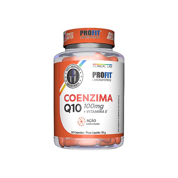 Coenzima Q10 100mg + Vitamina E 60 Cápsulas - PROFIT