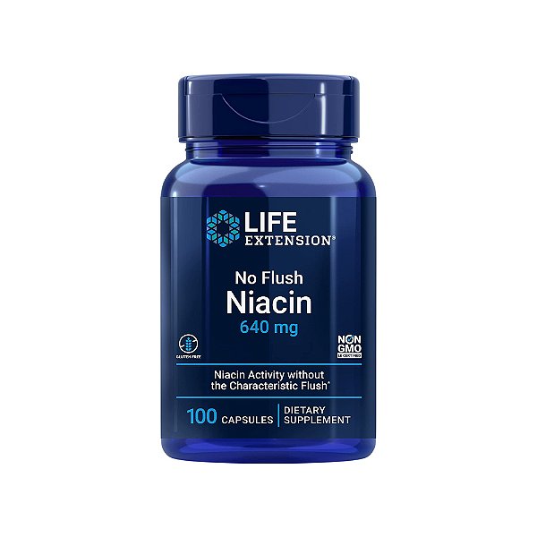 No Flush Niacin 640mg 100 Cápsulas - Life Extension