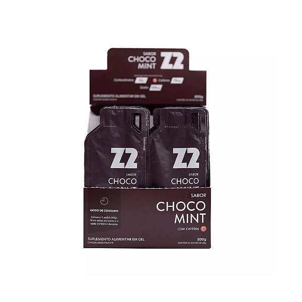 Energy Gel Z2 Box com 20 Sachês Choco Mint - Z2 Foods