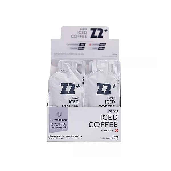 Energy Gel Z2+ Box com 20 Sachês Iced Coffee - Z2 Foods