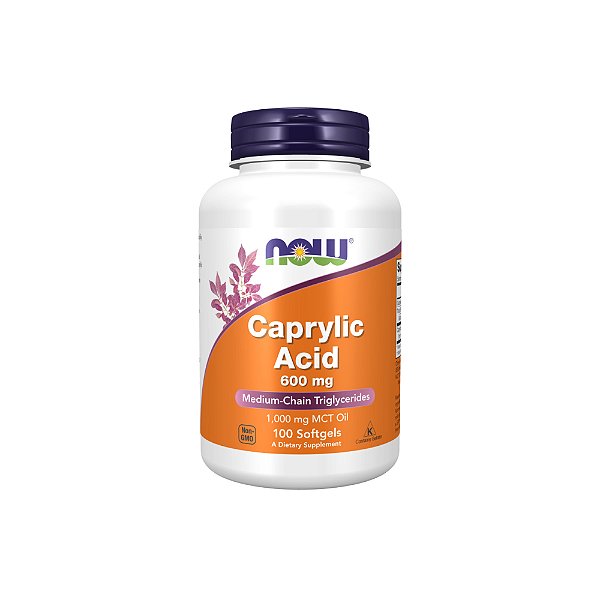 Caprylic Acid 600mg (Ácido Caprílico) 100 Softgels - Now Foods
