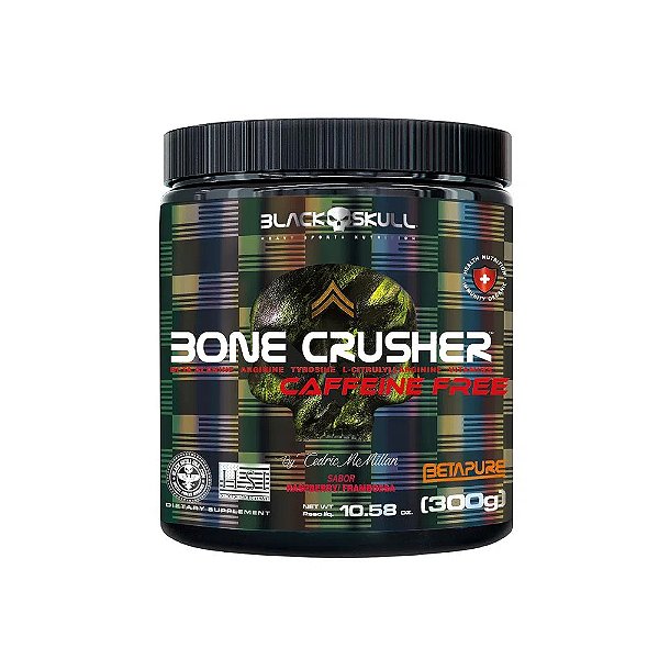 Bone Crusher Caffeine Free 300g - Black Skull